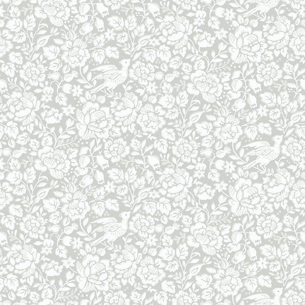 Sample - Jenny - Nightingale Wallpaper - Grey
