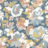 July Flower Power Wallpaper - Blue - Discontinuing