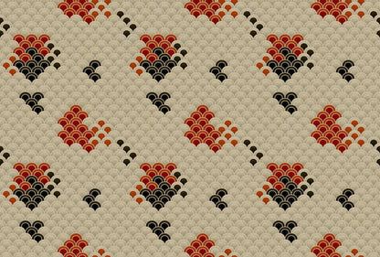 Digital Koi  - Koi 1 - Custom Sized Wallpaper Mural (per m2) - Neutral/Red