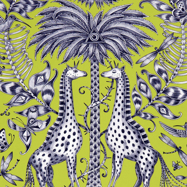 Sample - Kruger Wallpaper - Lime