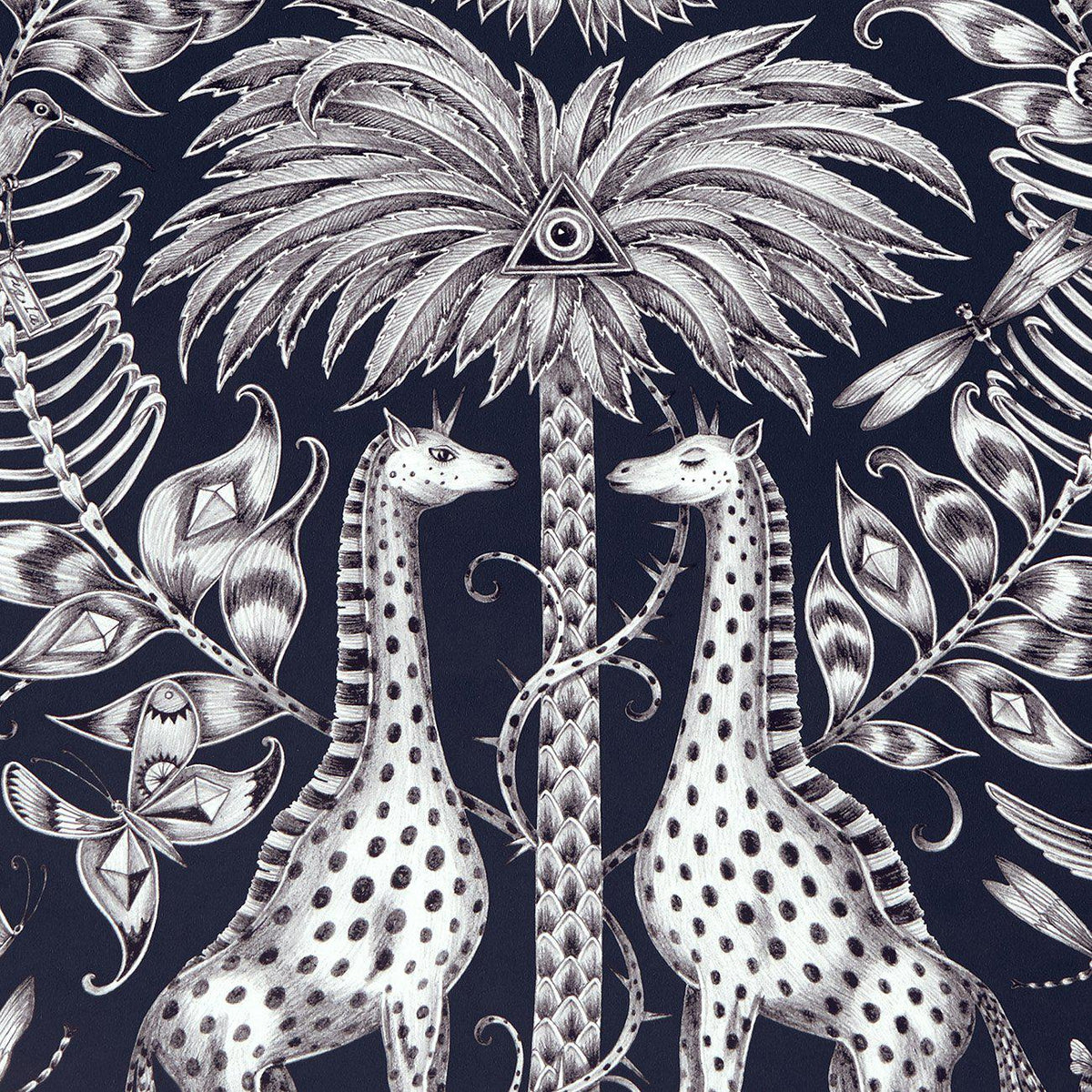 Sample - Kruger Wallpaper - Navy