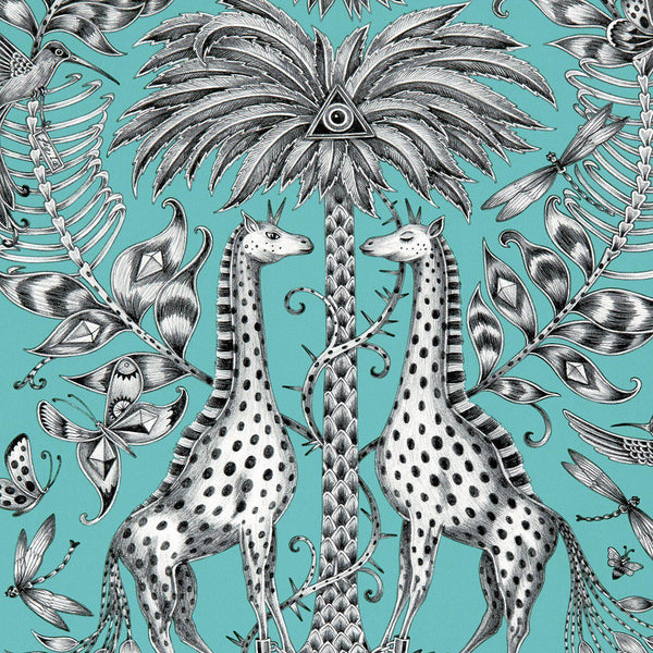 Sample - Kruger Wallpaper - Teal