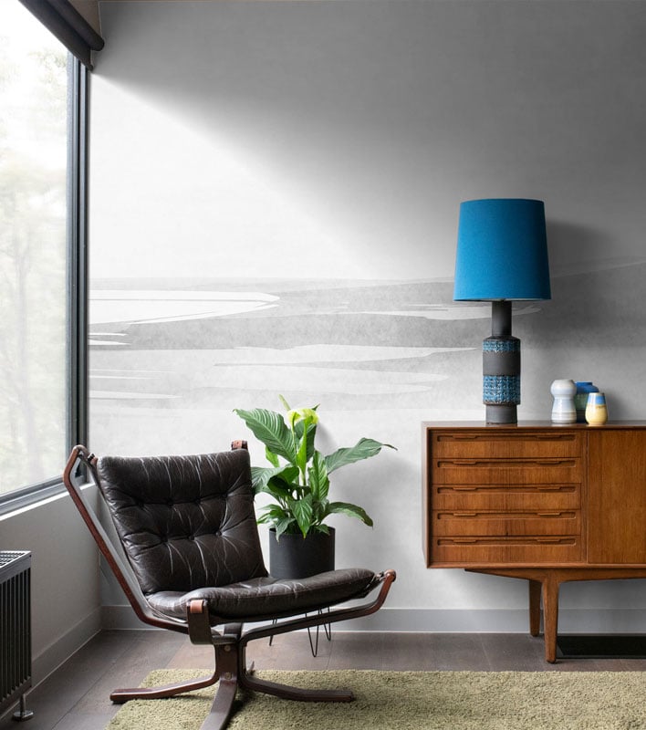 Venice Beach - Custom Sized Wallpaper Mural (per/m2) - Monochrome