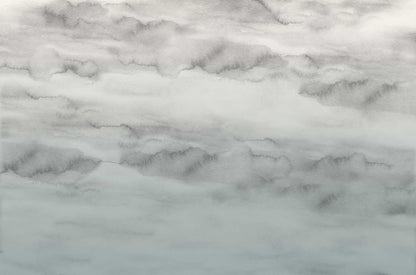 Riviera Watercolor - Storm Ombre - Custom Sized Wallpaper Mural (per/m2)