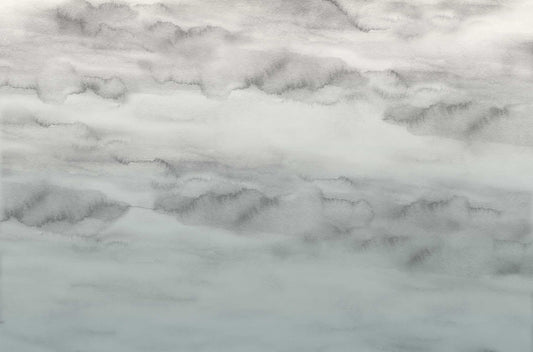 Riviera Watercolor - Storm Ombre - Custom Sized Wallpaper Mural (per/m2)