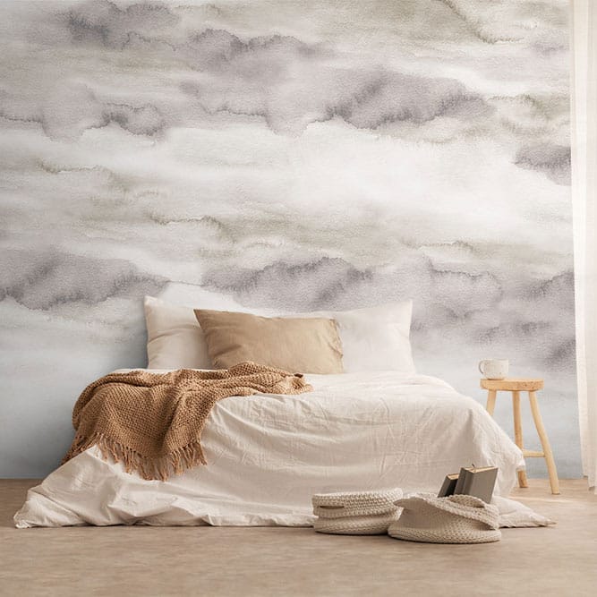 Riviera Watercolor - Dune - Custom Sized Wallpaper Mural (per/m2)