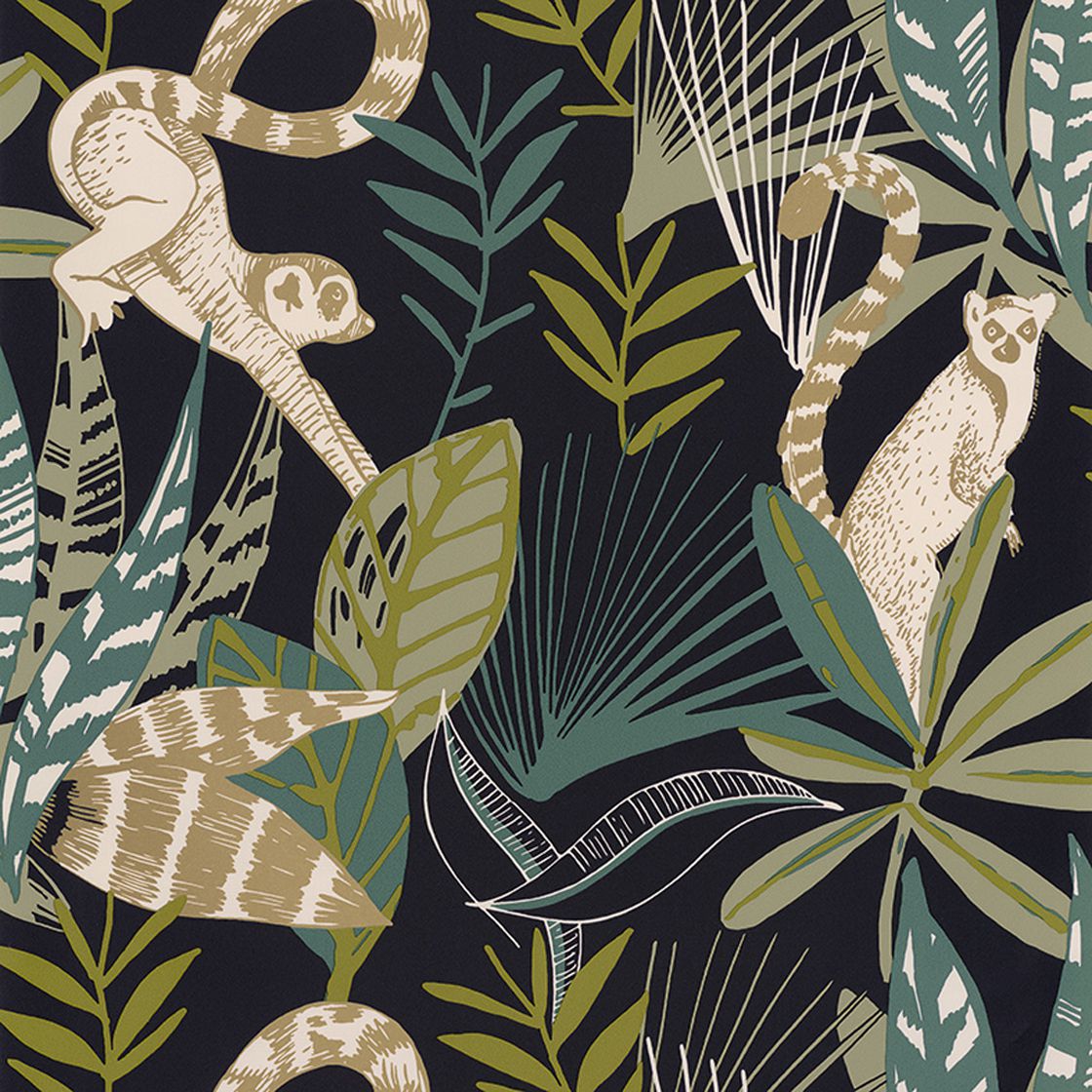 Madagascar Wallpaper - Black/Green