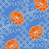 Large Floral Trellis Florence Broadhurst Wallpaper - Empire Blue