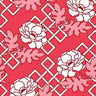 Large Floral Trellis Florence Broadhurst Wallpaper - Red Queen