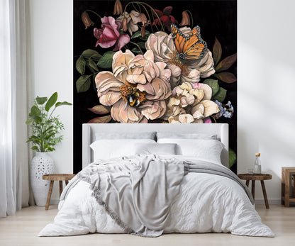 HOME by Makkala Floral - Custom Sized Wallpaper Mural (per m2)