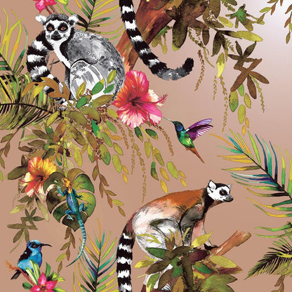 Lemur Wallpaper - Rose Gold