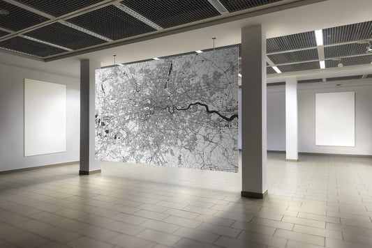 City Map Many Cities - Custom Sized Wallpaper Mural (per m2) - London Newsprint
