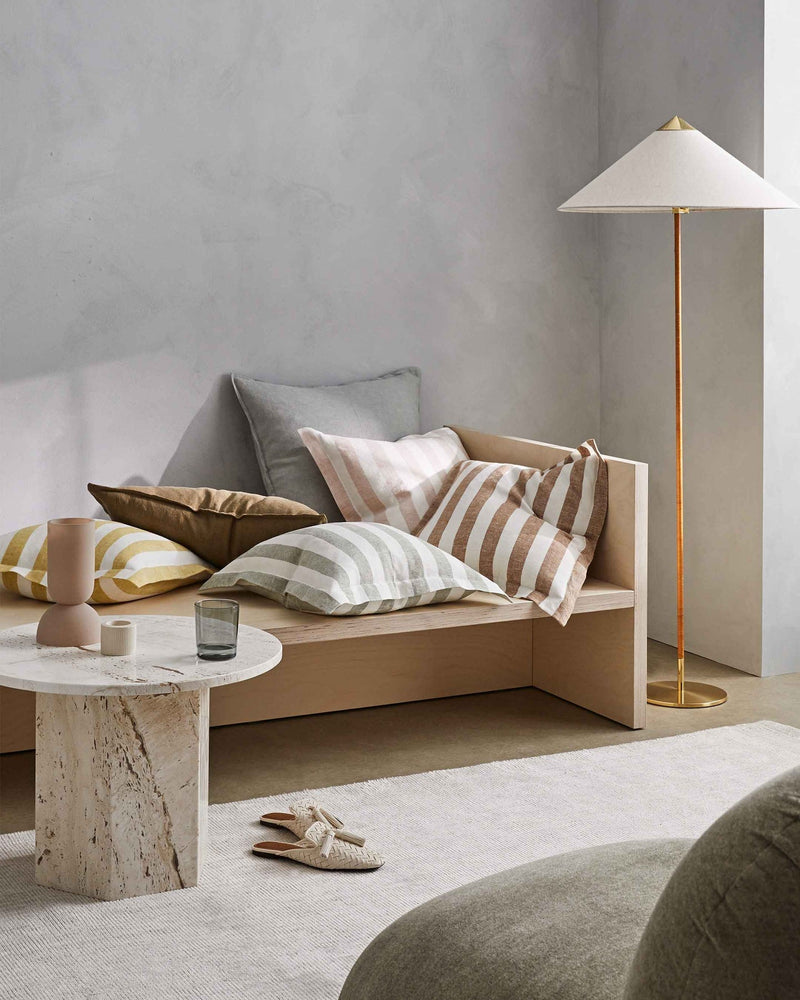 Vito Linen Stripe Cushion - 10 Colours