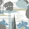 Macarthur Park Florence Broadhurst Wallpaper - Blue/Gray/Beige