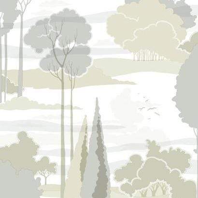 Sample – Macarthur Park Florence Broadhurst Wallpaper - Gray/Beige