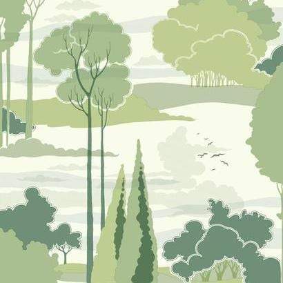Macarthur Park Florence Broadhurst Wallpaper - Gray/Green