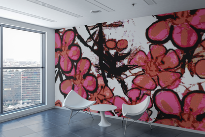 Manuka Flower - Custom Sized Wallpaper Mural (per m2)