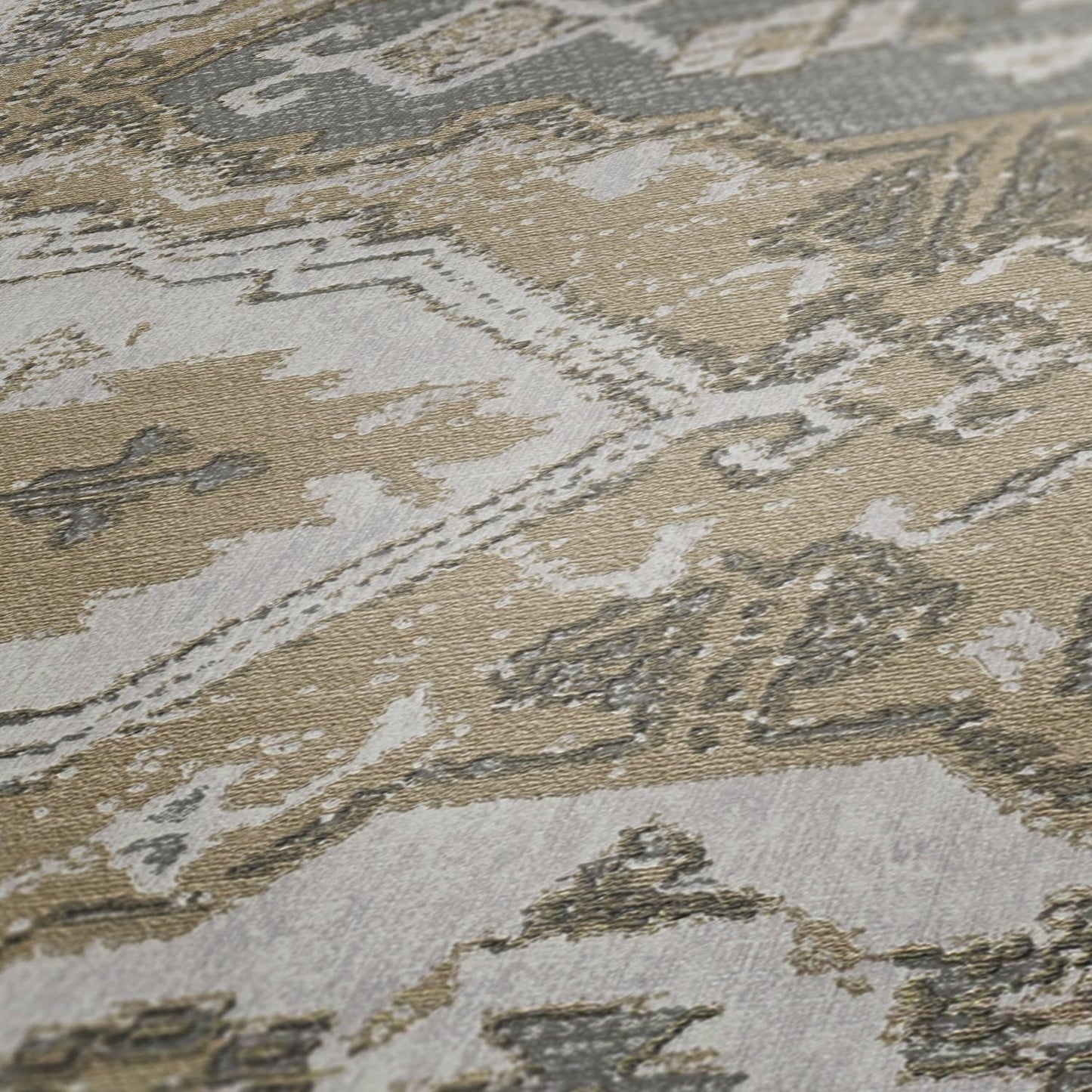 Marrakesh Carpet Wallpaper  - Beige Grey