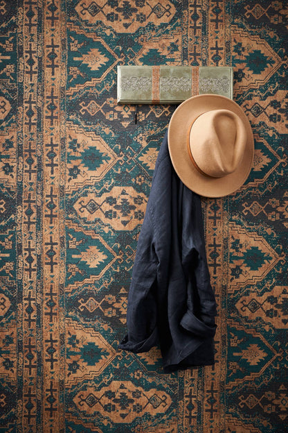 Marrakesh Carpet Wallpaper - Blue Black - Last 3 Rolls