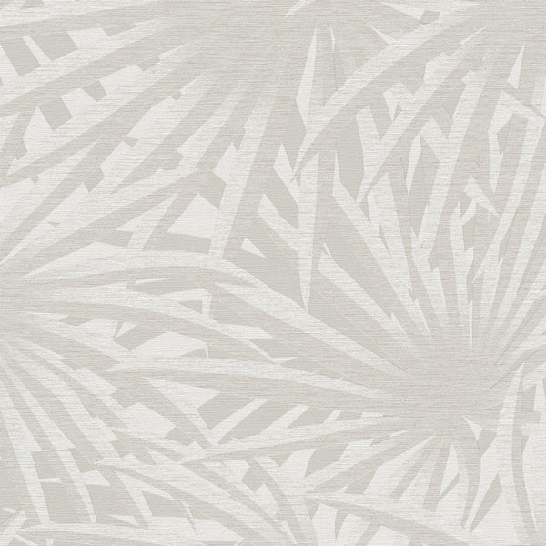 Sample -  Marrakech Palms Wallpaper - Grey/White