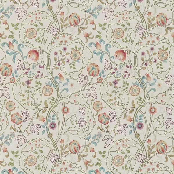 Sample - William Morris Mary Isobel Wallpaper - Rose/Artichoke