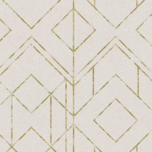 Metallic Graphics - Gold - Cream