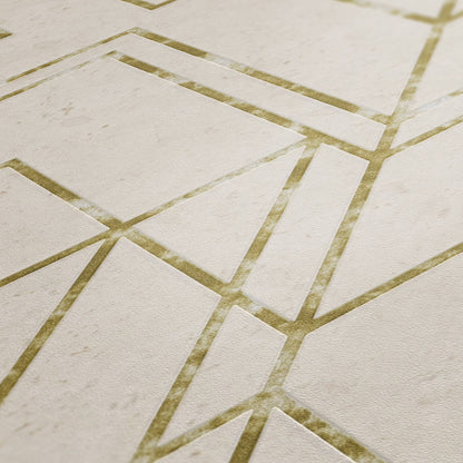 Metallic Graphics - Gold - Cream