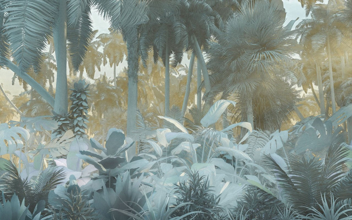 Sample – Misty Jungle - Custom Sized Wallpaper Mural (per m2)
