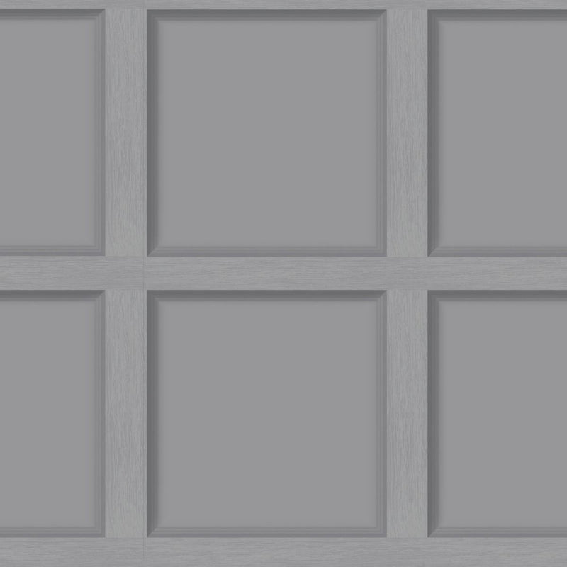 Modern Wood Paneling Wallpaper - Grey