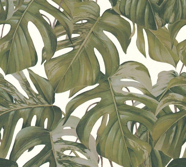 Sample - Monstera Dreams Wallpaper - Cream