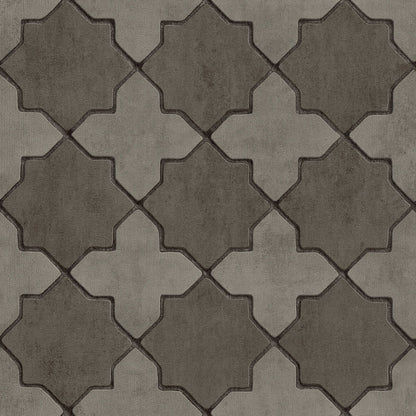 Moroccan Tile Wallpaper - Dark Grey - Discontinuing