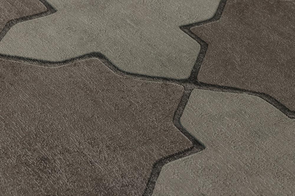 Moroccan Tile Wallpaper - Dark Grey - Discontinuing