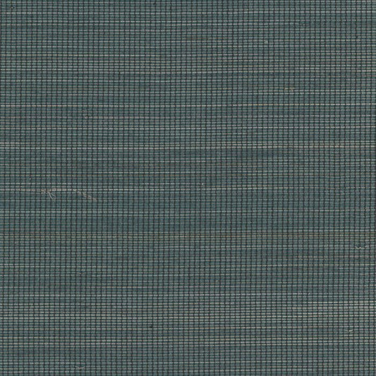 Abaca Natural Fibre WIDE Wallpaper - Blue