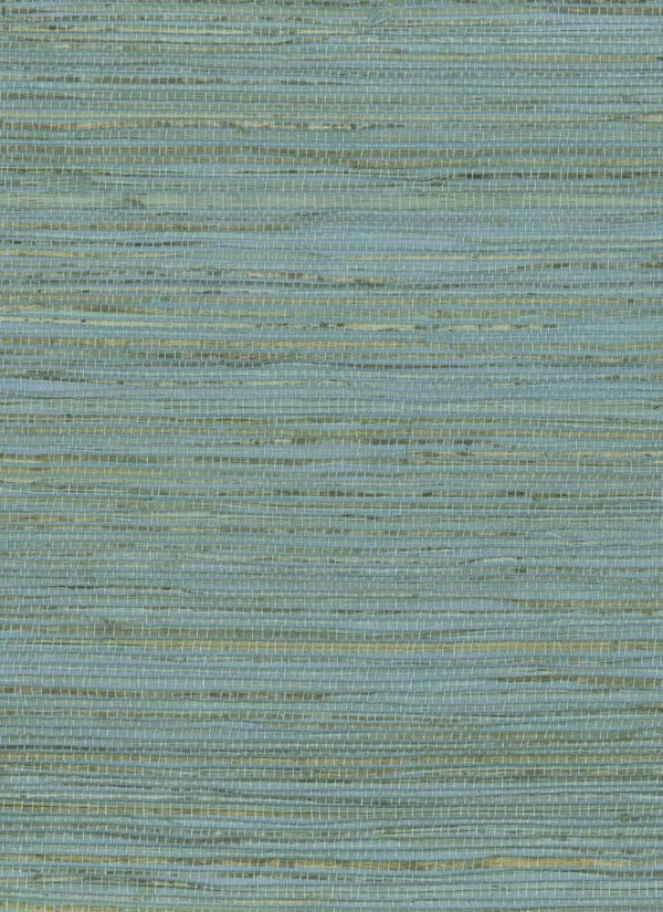 Sample - Hemp Revolution - 100% Hemp Wallpaper - Turquoise Wave