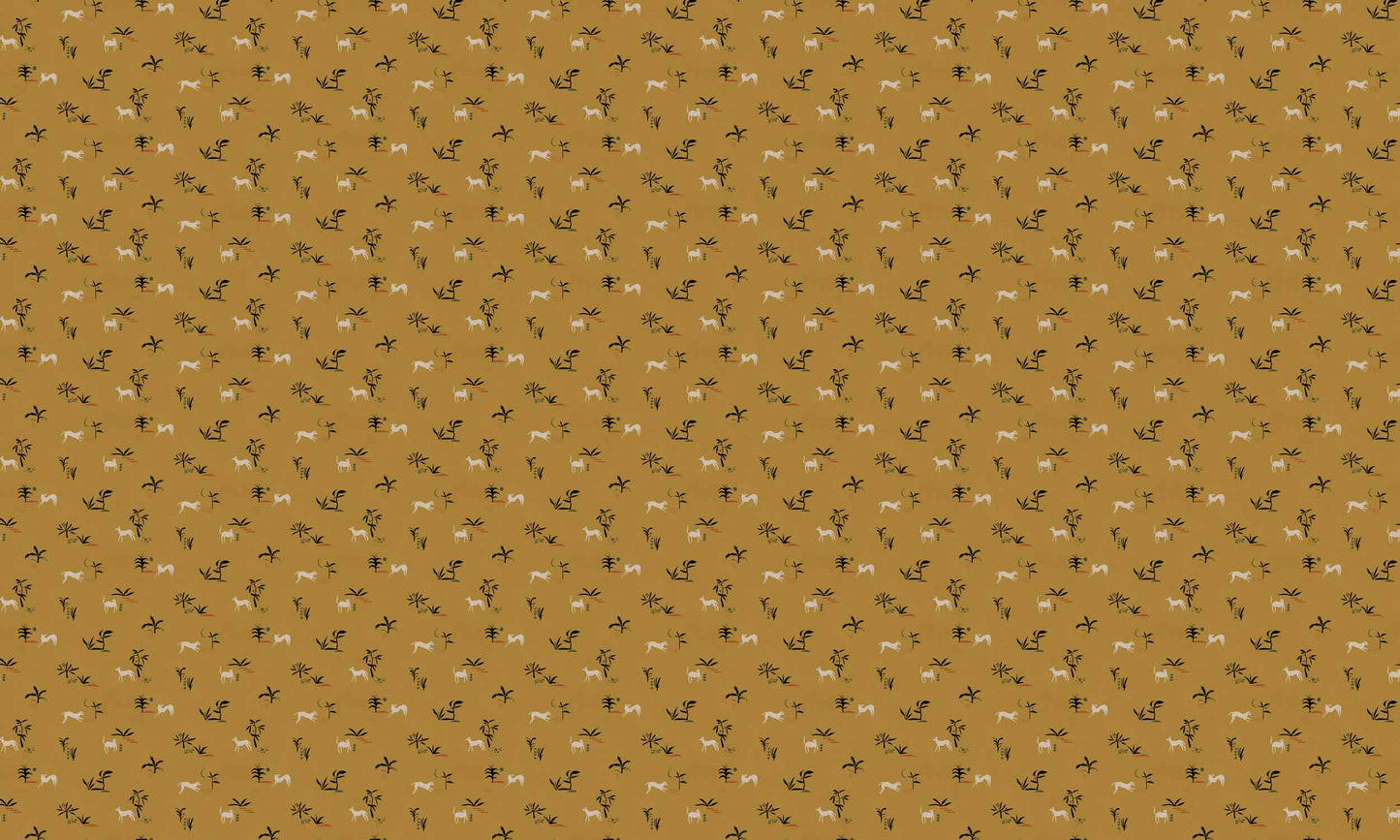 Prehistoric Animal Wallpaper - Ocher