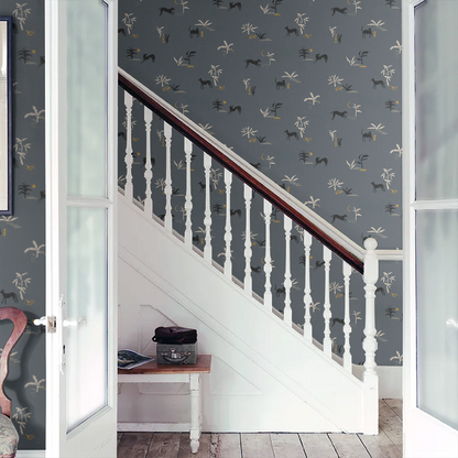 Prehistoric Animal Wallpaper - Blue