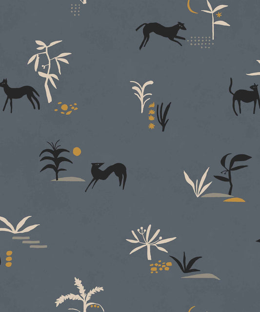 Prehistoric Animal Wallpaper - Blue