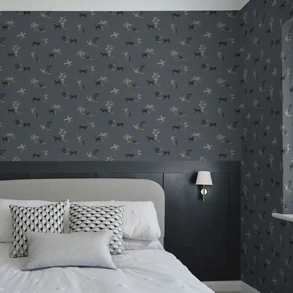 Prehistoric Animal Wallpaper - Blue