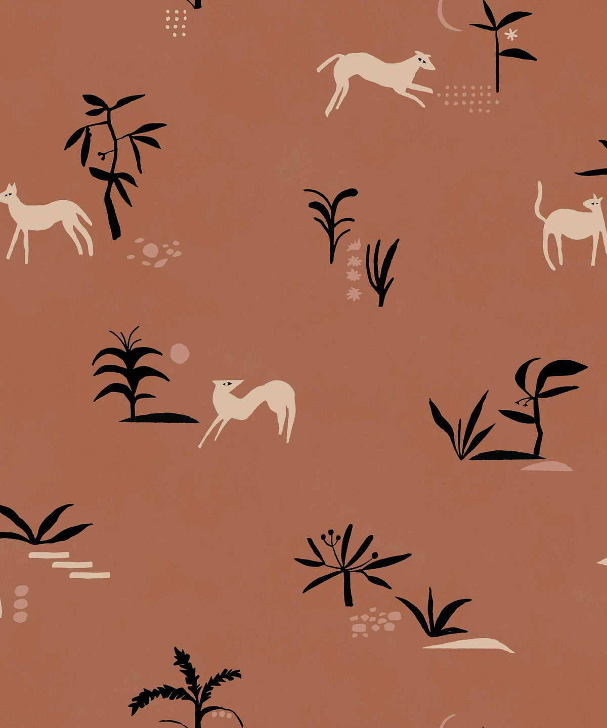Sample - Prehistoric Animal Wallpaper - Red