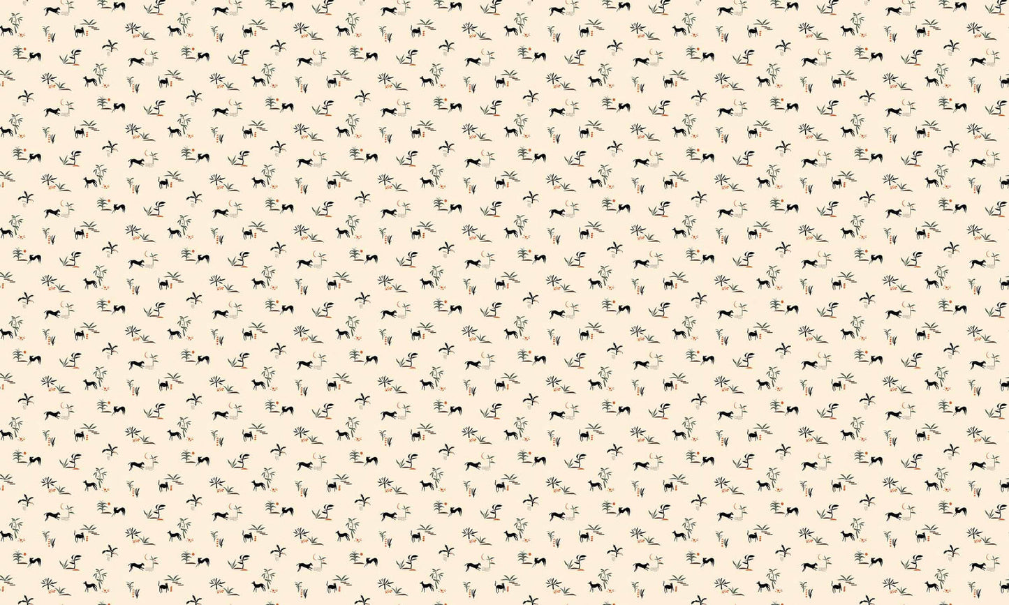 Prehistoric Animal Wallpaper - Beige