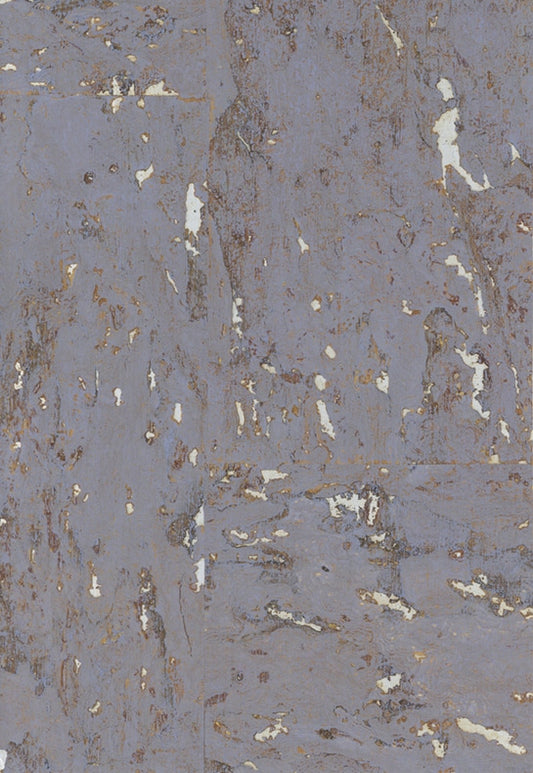 Lasmin Cork Metallic Wallpaper - Cosmic Sky/Gold