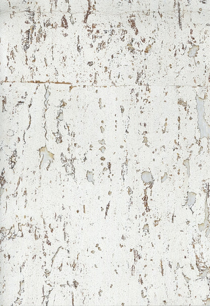 Lasmin Cork Metallic Wallpaper - Snow White