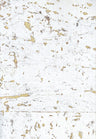 Lasmin Cork Metallic Wallpaper - White/Gold