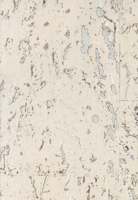 Lasmin Cork Metallic Wallpaper - Gardenia