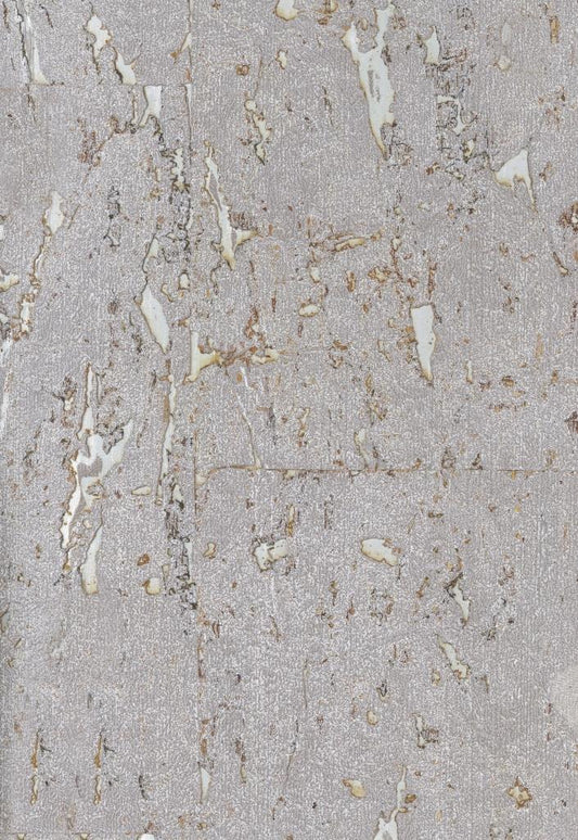 Lasmin Cork Metallic Wallpaper - Satellite