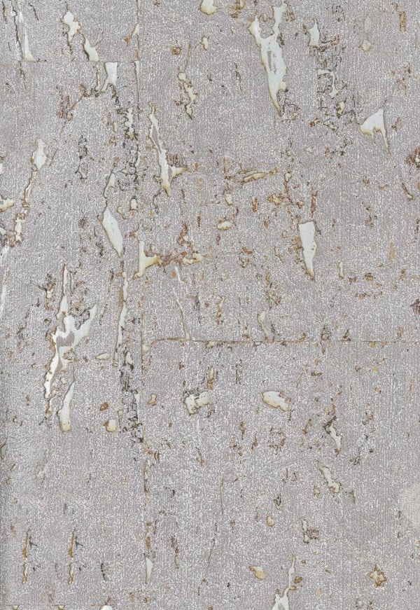 Sample - Lasmin Cork Metallic Wallpaper - Satellite