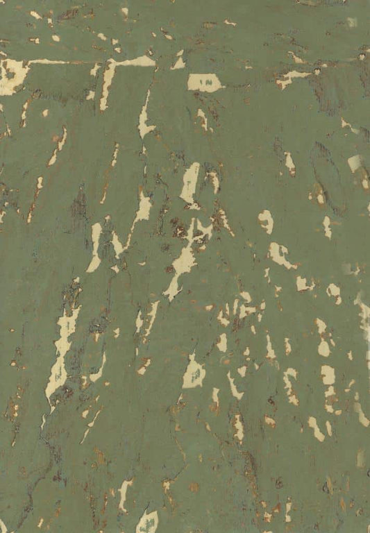Lasmin Cork Metallic Wallpaper - Calliste Green
