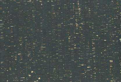 Refined Cork Wallpaper - Dark Teal/Gold
