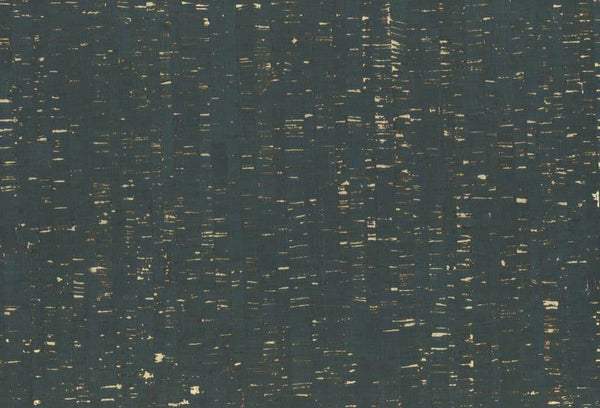 Sample - Refined Cork Wallpaper - Dark Teal/Gold