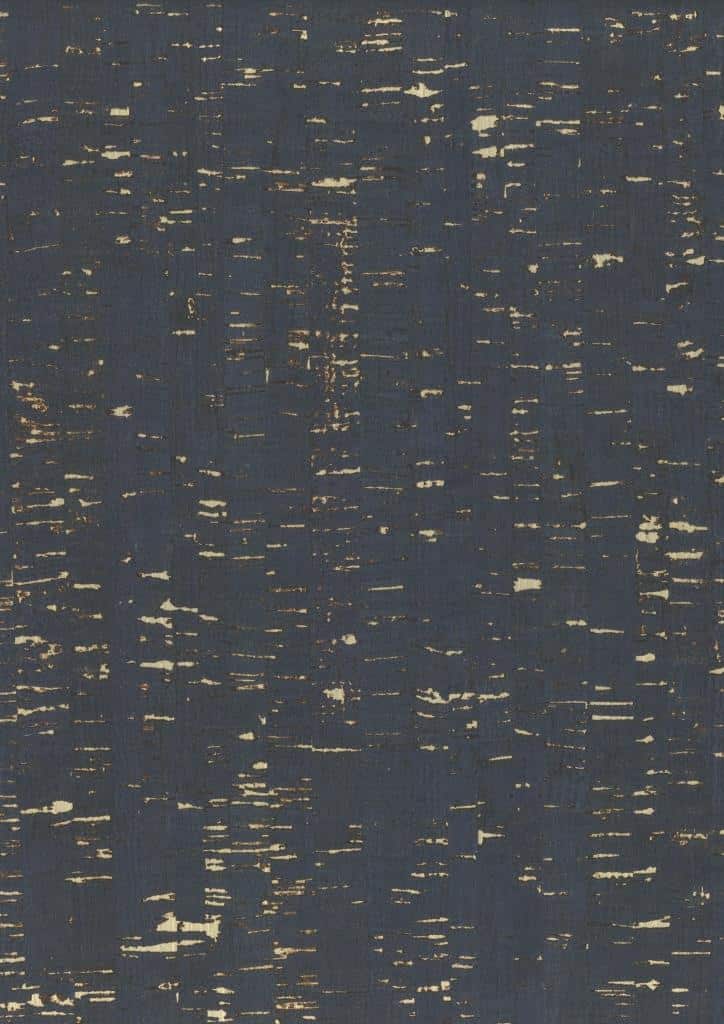 Refined Cork Wallpaper - Navy/Gold